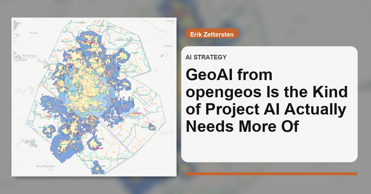 GeoAI from opengeos Is the Kind of Project AI Actually Needs More Of