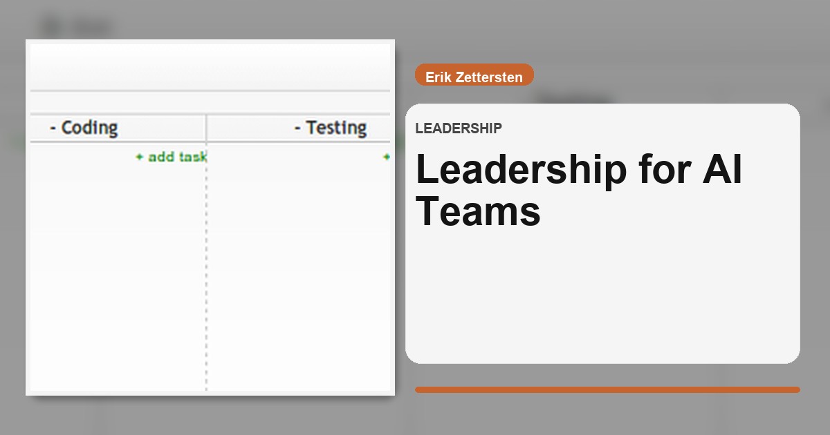 Leadership for AI Teams