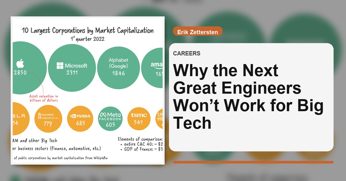 Why the Next Great Engineers Won’t Work for Big Tech